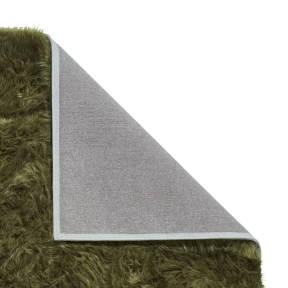 Polar Plush Olive Green Soft Shaggy Rug