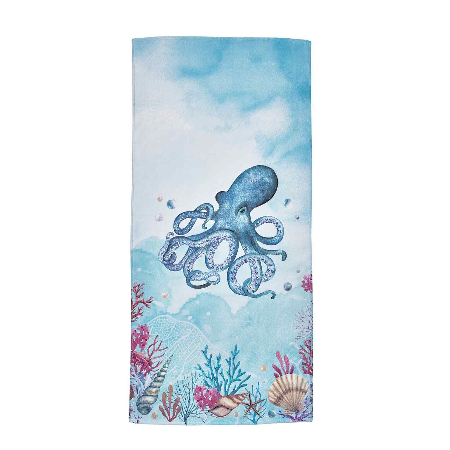 Octopus Blue Beach Towel