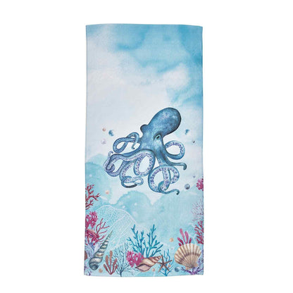 Octopus Blue Beach Towel