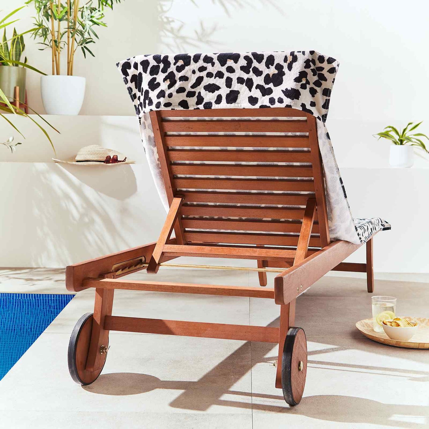 Leopard Natural Sun Lounger Beach Towel