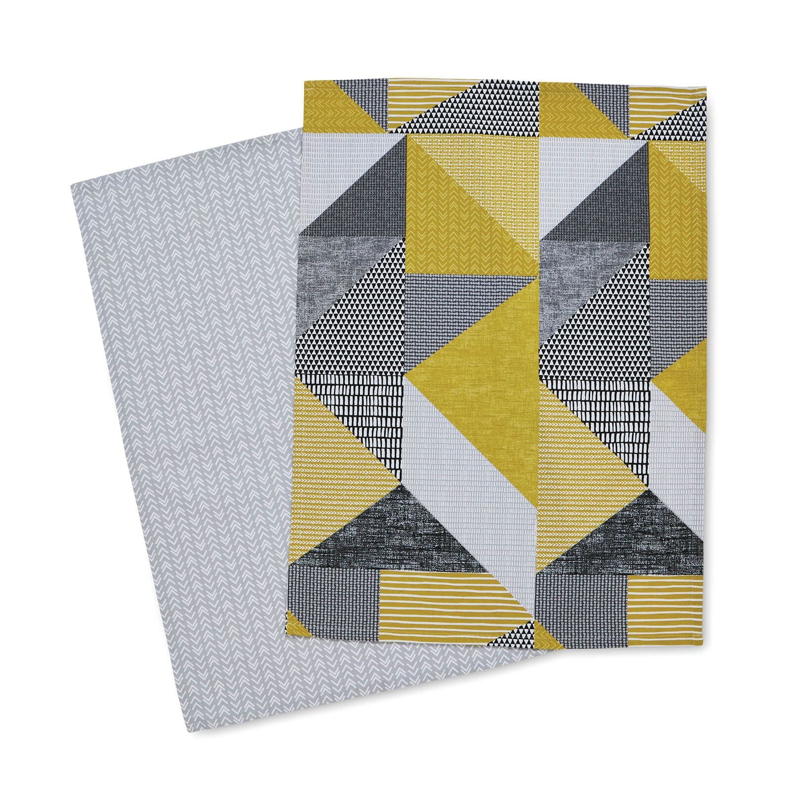 Larsson Geo Ochre Tea Towels Pair