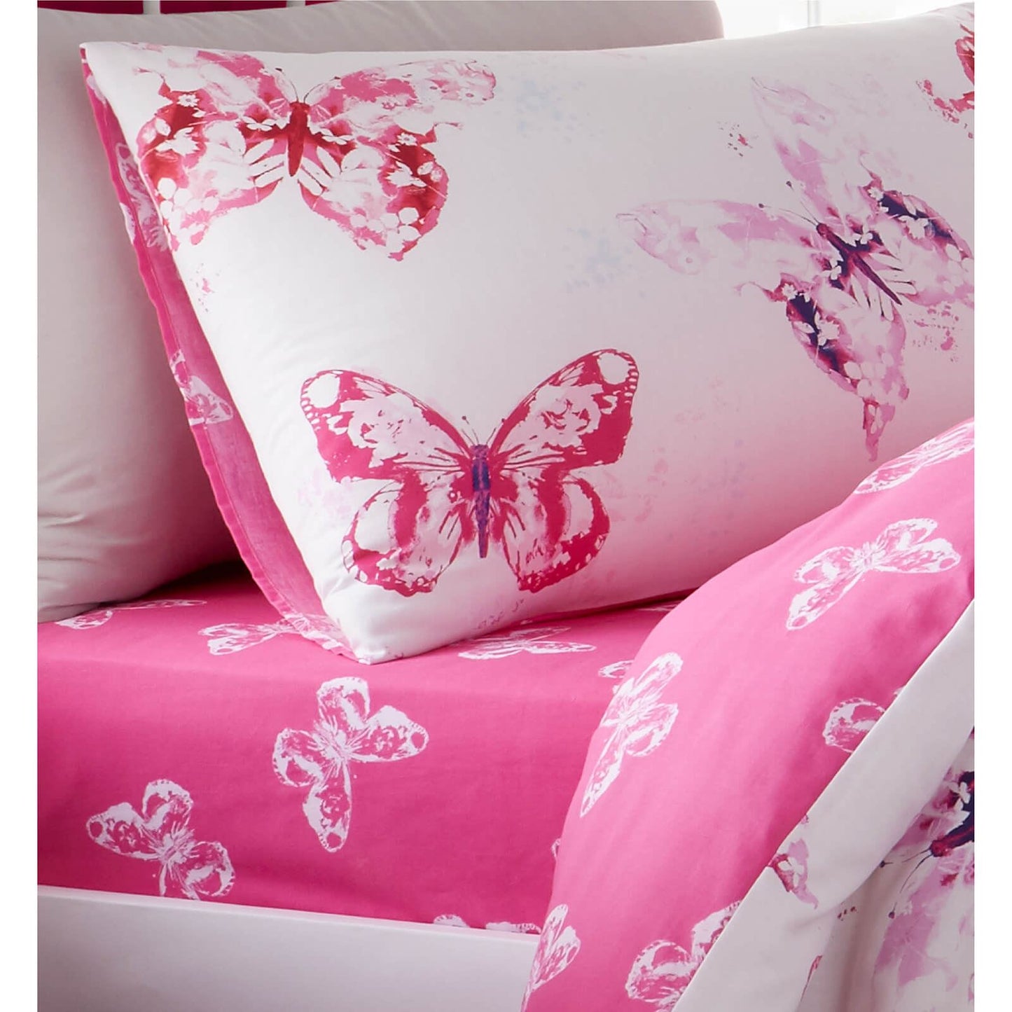 Butterfly Pink Fitted Sheet