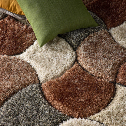 Origins 3D Scallop Ox Red Terracotta Rug