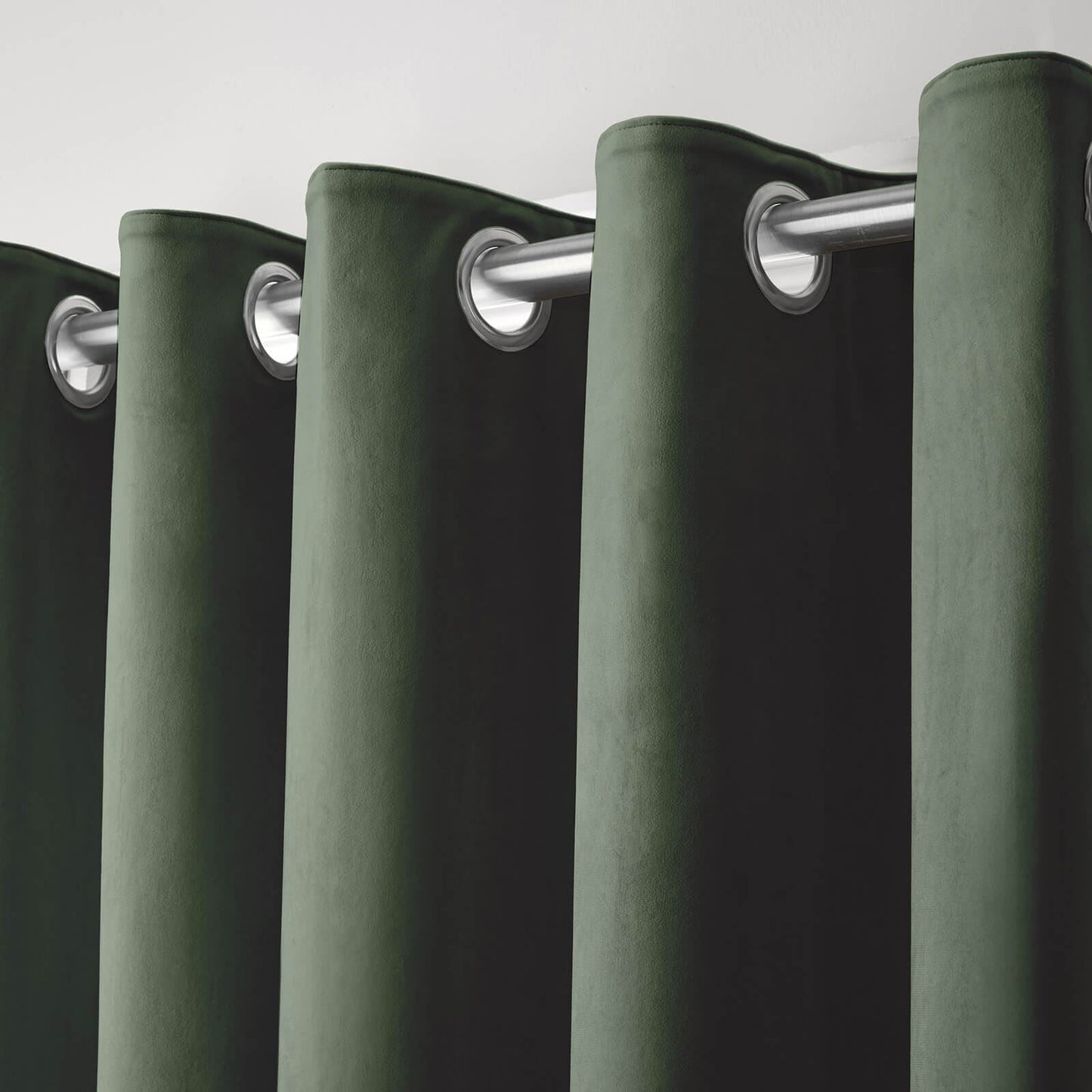 Montrose Bottle Green Eyelet Curtains