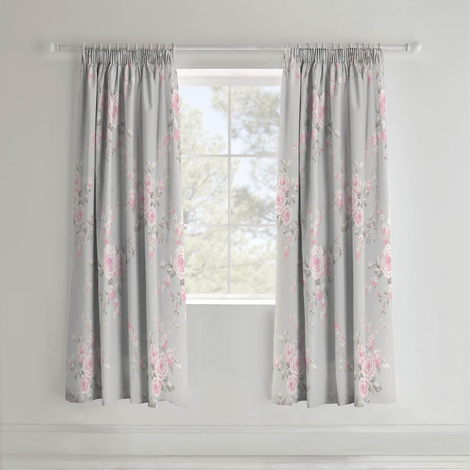 Canterbury Grey Pencil Pleat Curtains