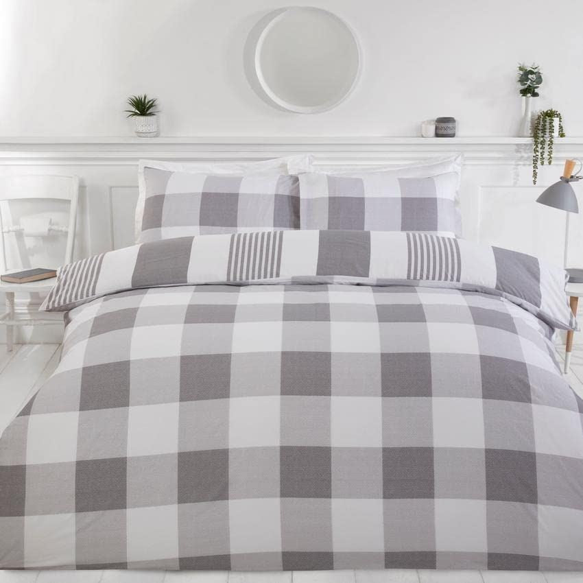 PH Chambray Stripe Grey Duvet Set