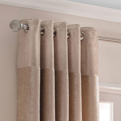 Nova Plain Champagne Eyelet Curtains