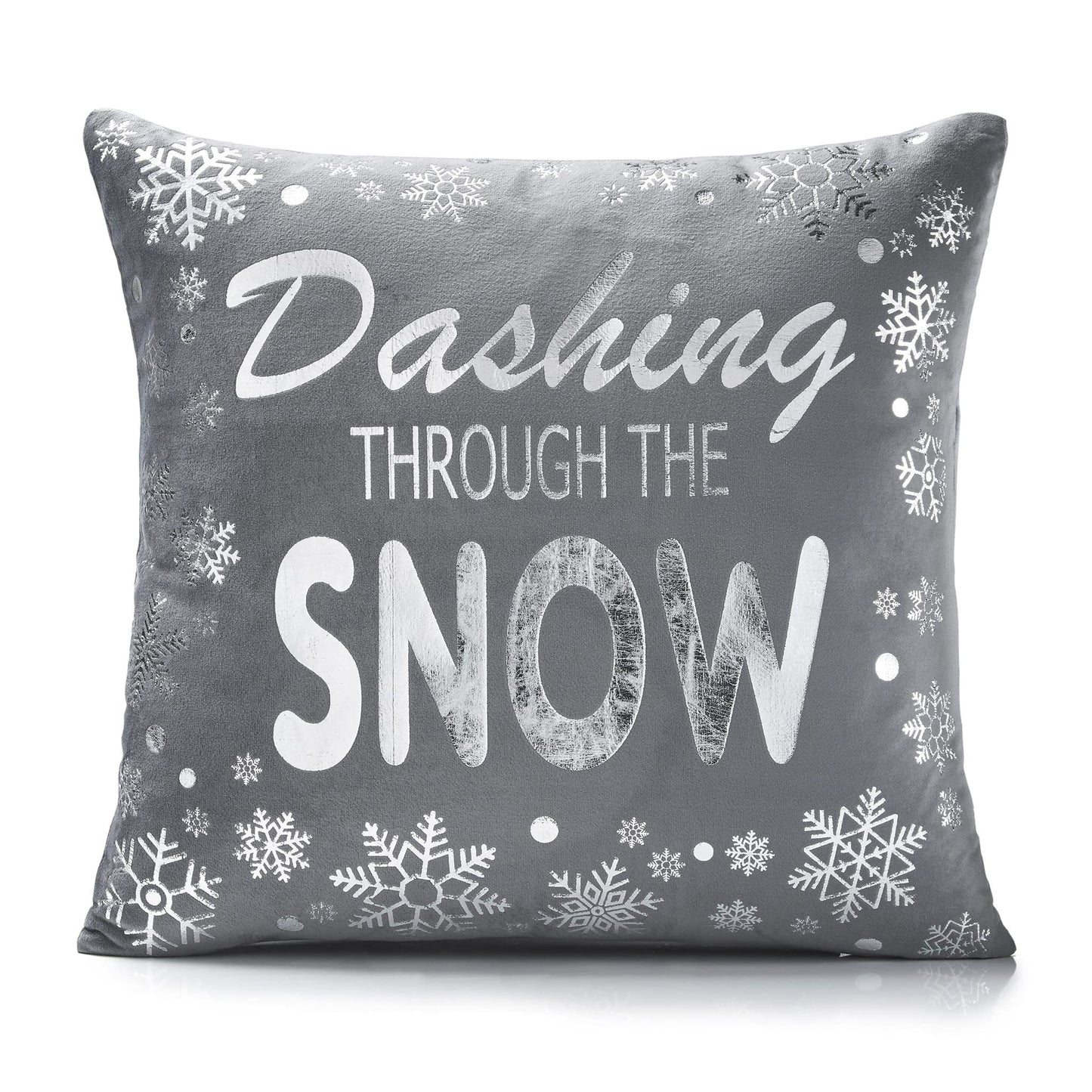 Dashing Through The Snow Grey Cushion Cover