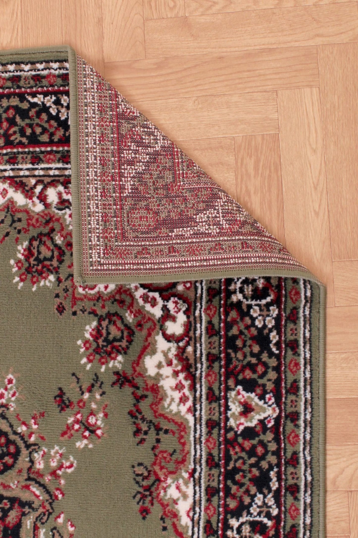 Traditional Poly Lancashire Green Rugs