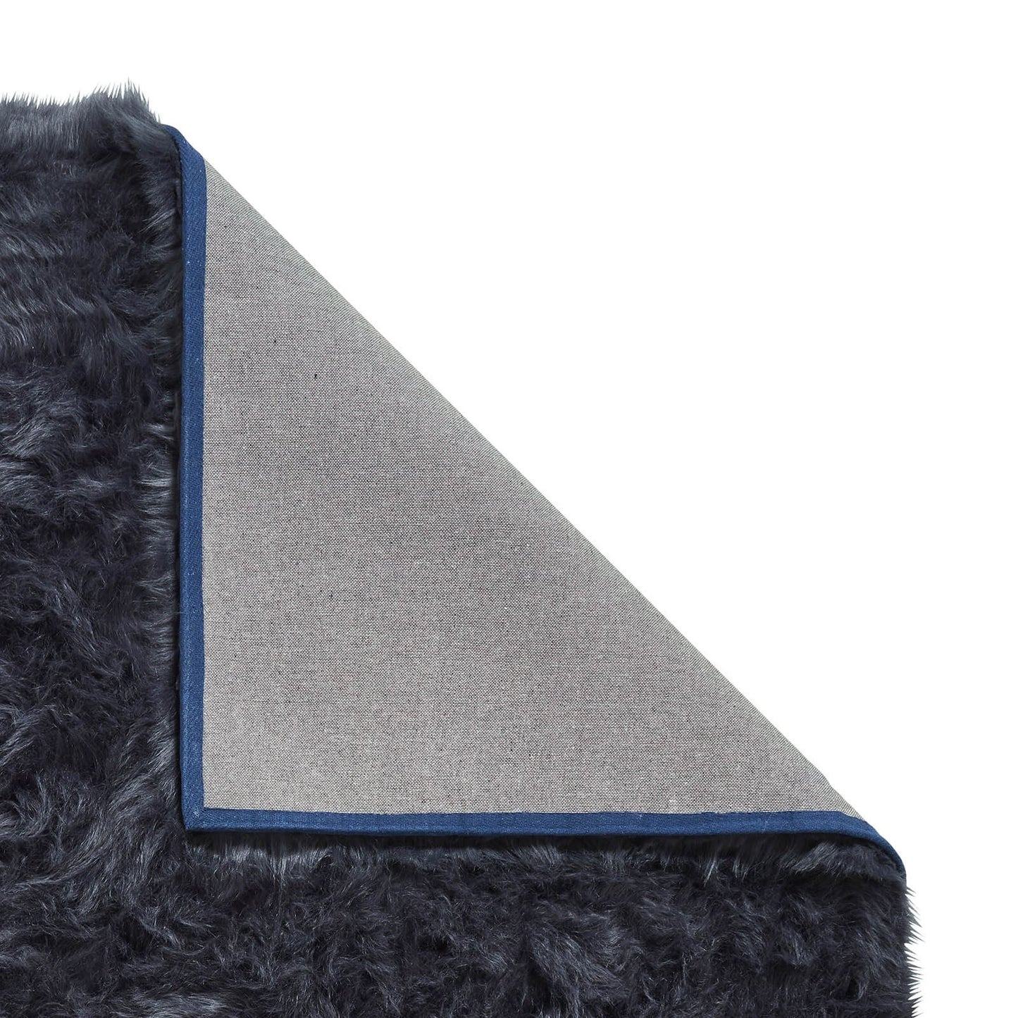Polar Plush Navy Soft Shaggy Rug