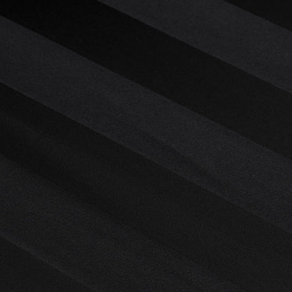 Catherine Lansfield So Soft Satin Stripe Black Pillow case with envelope closure - Standard