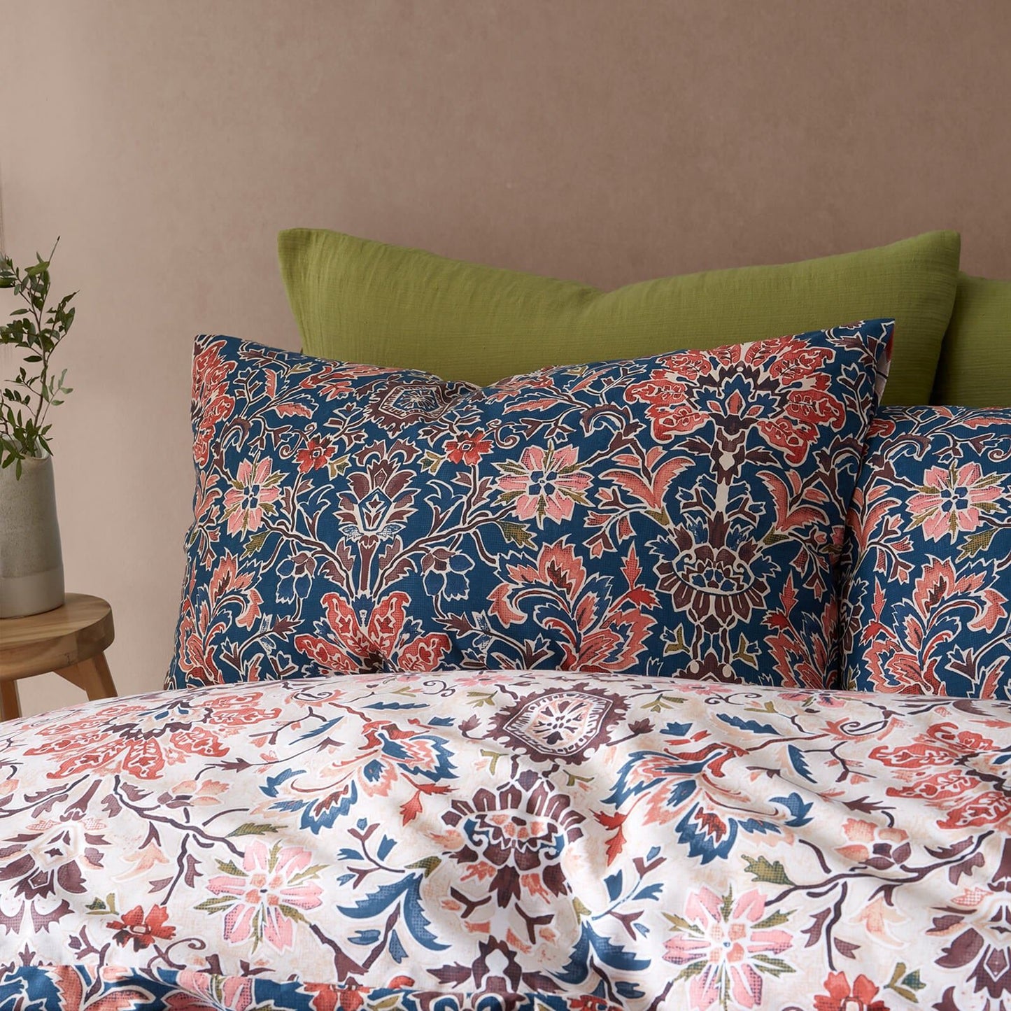 Keera Floral Navy Duvet Cover Set