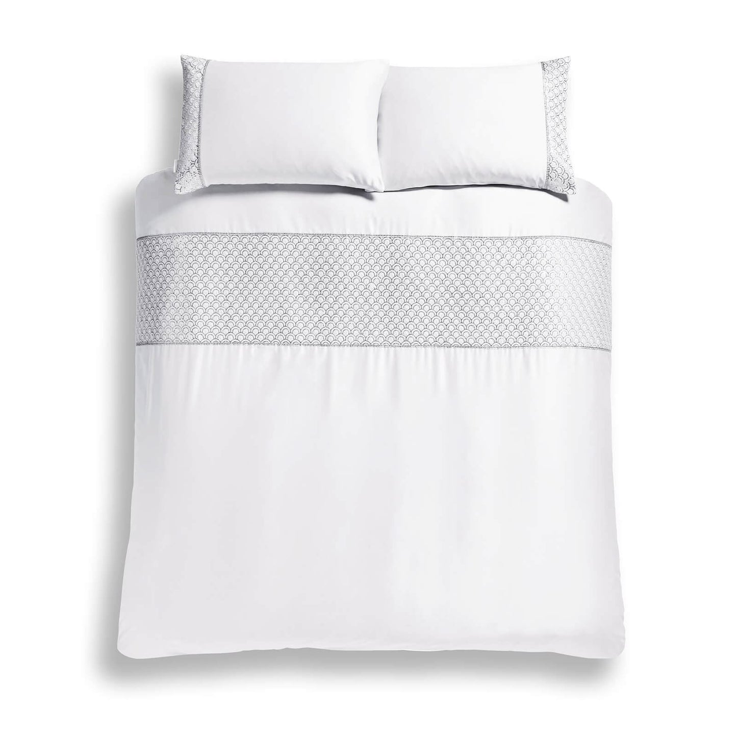 Deco Sequin White Duvet Cover Set