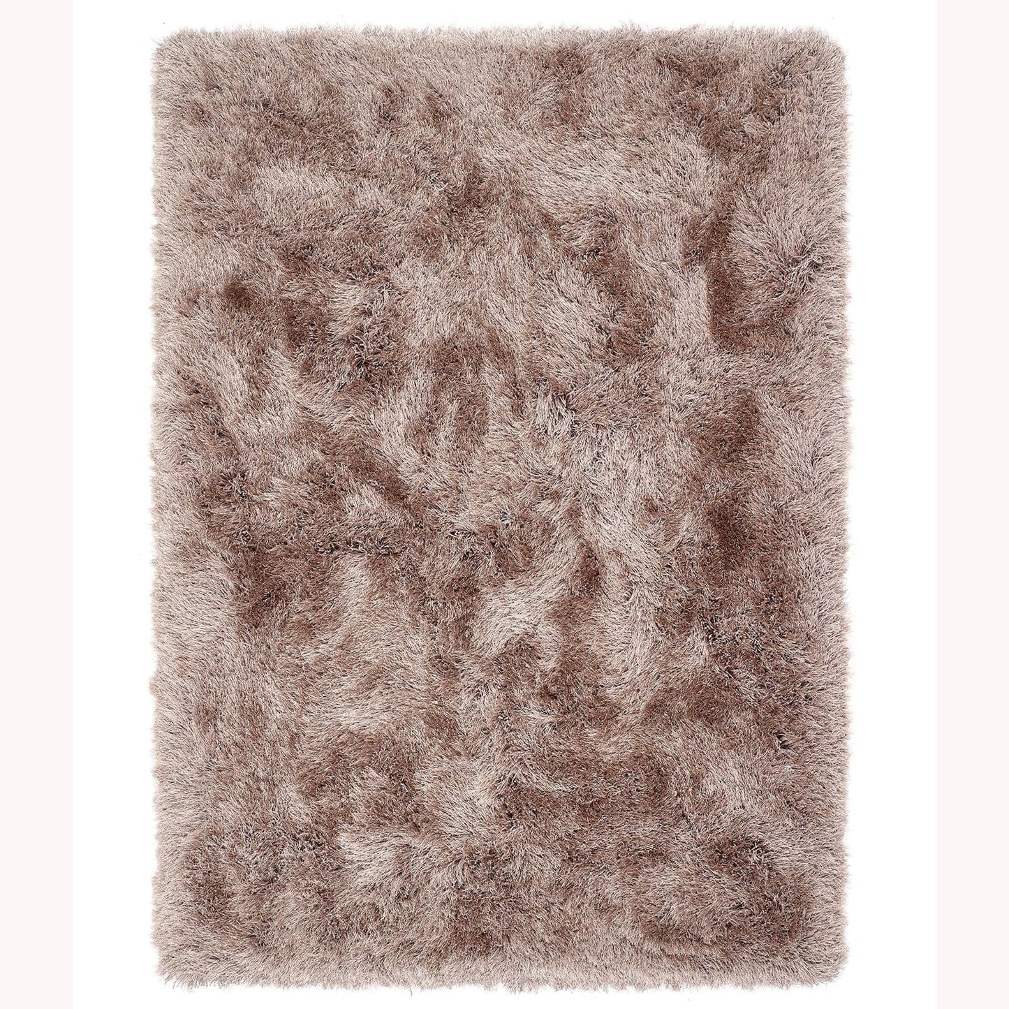Contemporary Extravagance Plain Supersoft Shaggy Mink Rugs 60X120Cm