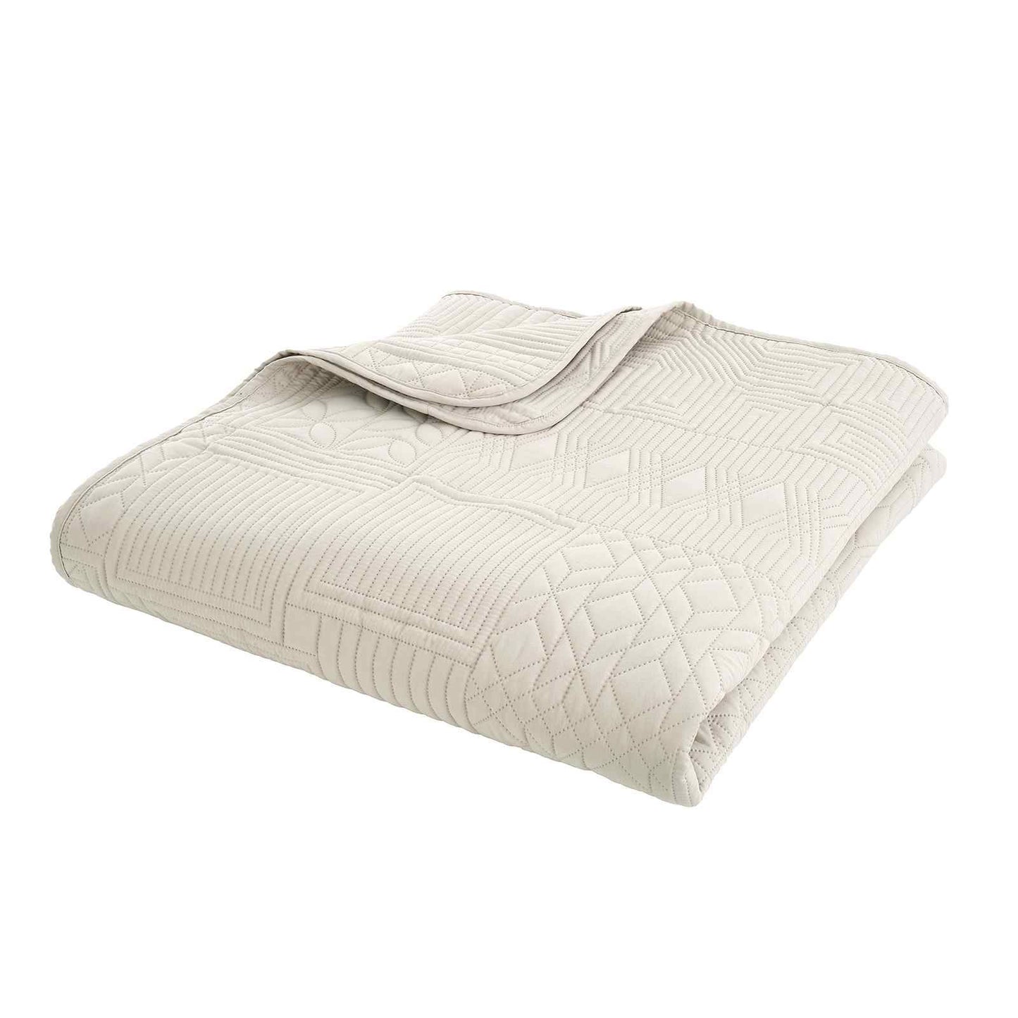 Folkstone Geo Natural Bedspread
