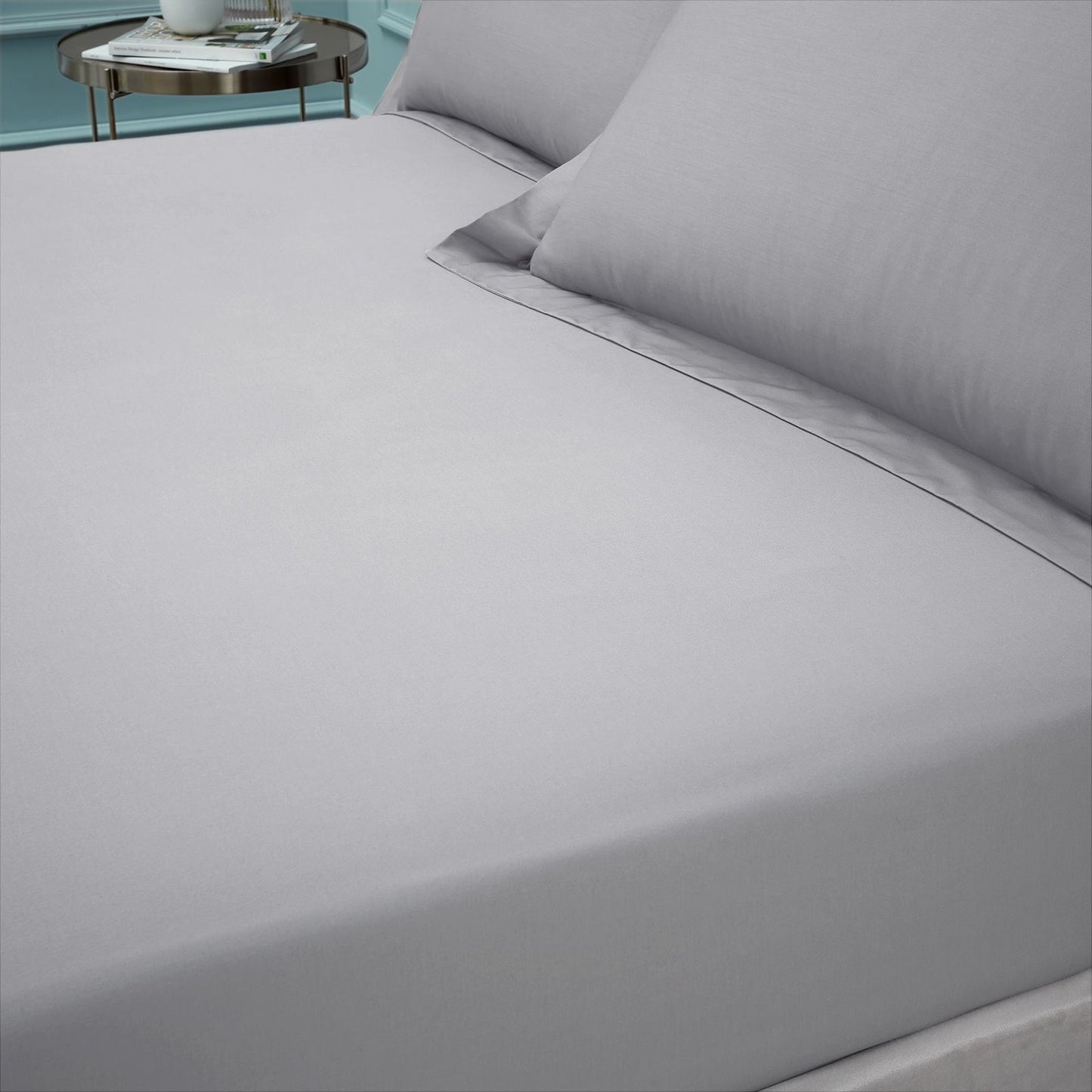 Bianca 180 Thread Count Egyptian Cotton Silver Grey Fitted Sheet