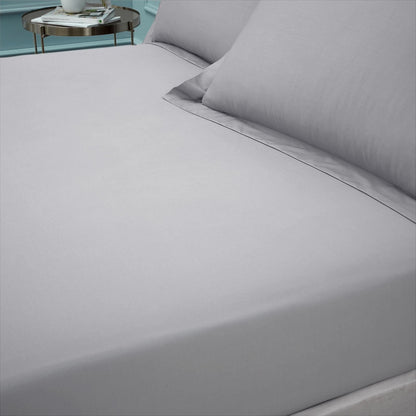 Bianca 180 Thread Count Egyptian Cotton Silver Grey Fitted Sheet
