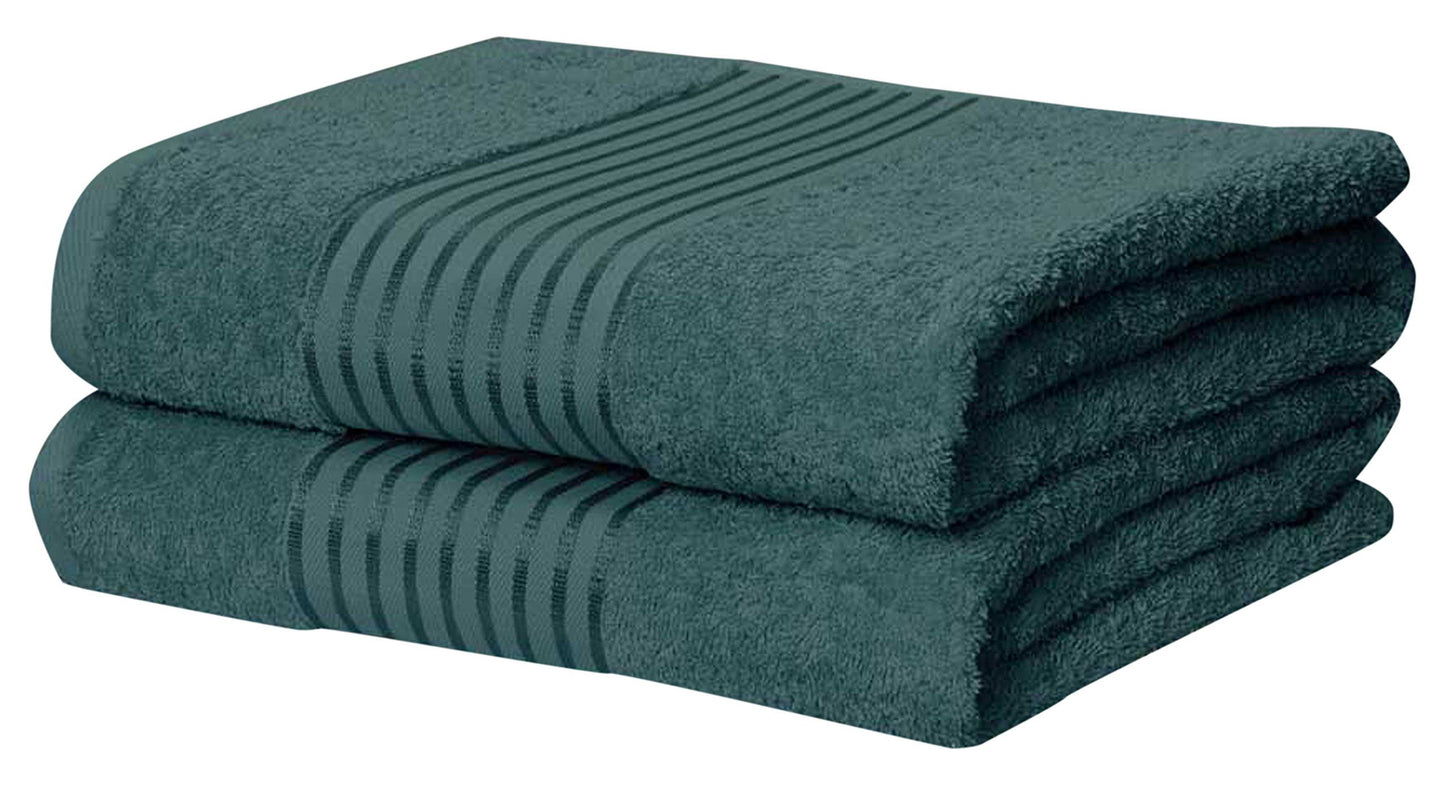 Windsor Teal Bath Sheet Pair