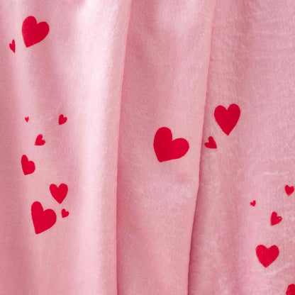 Heart Pink Blanket Throw