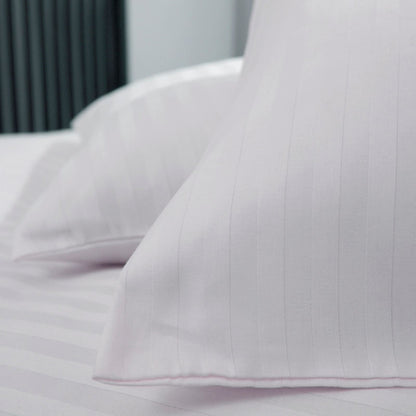 White Satin Stripe Duvet Set