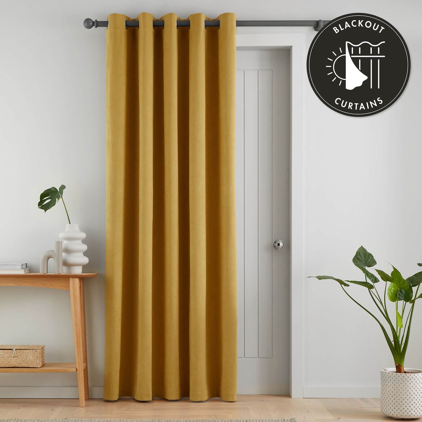 Wilson Blackout Thermal Yellow Curtains Two Panels