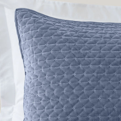 Bianca Attica Velvet Blue Pair with envelope closure - Pillow Sham