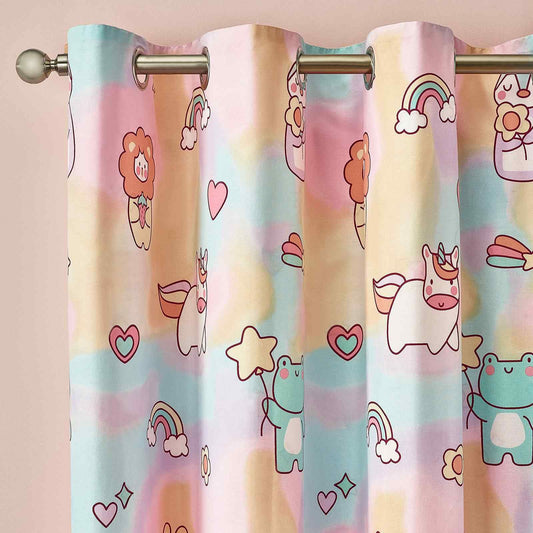 Forever Together Pastel Curtains Two Panels - 66x72 Inch