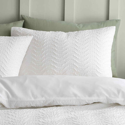 Heatset Wave White Duvet Cover Set
