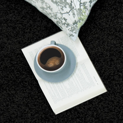 Jazz Shaggy Black Plain Rug