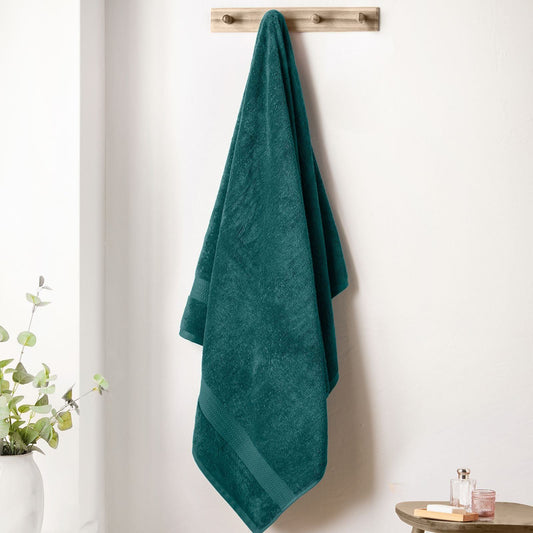 Bianca Supima Cotton Teal Green Towel and Sheet