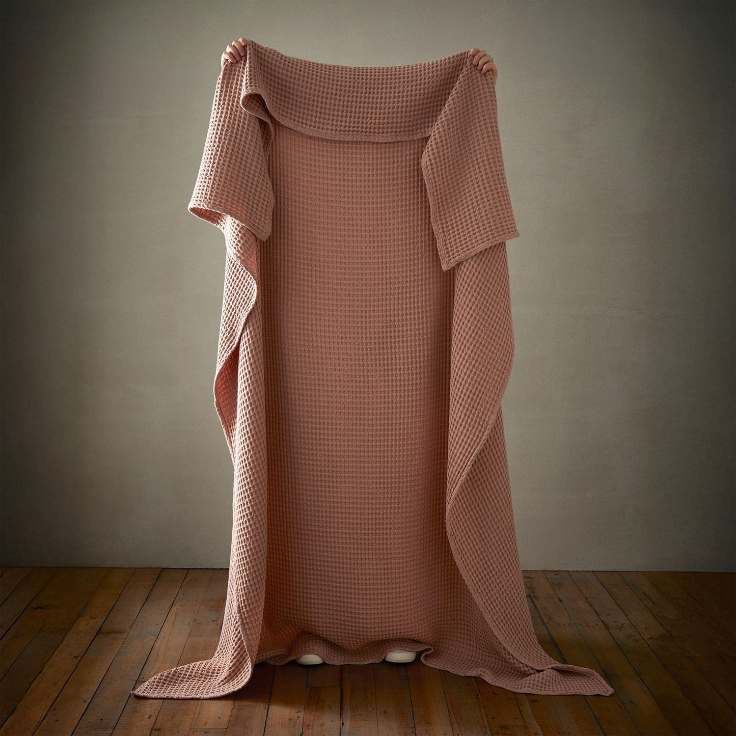 Pineapple Elephant Jaipur Chunky Waffle Pink Blanket Throw - 150x200cm