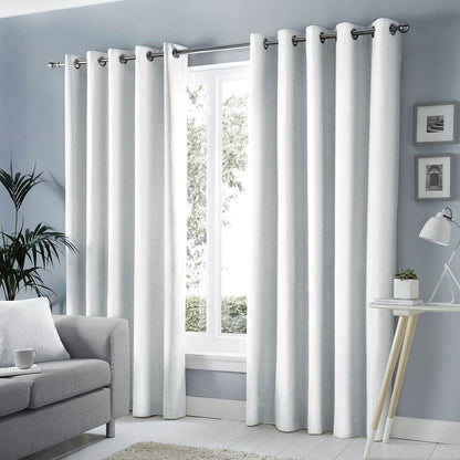 Sorbonne White Eyelet Curtains