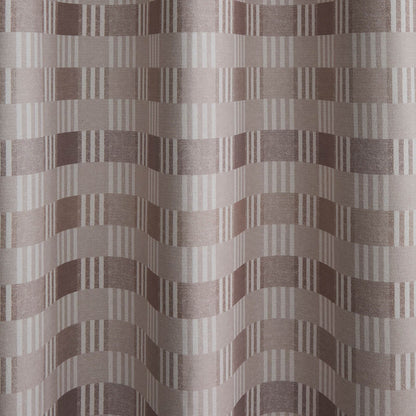 Wilson Check Natural Curtains Two Panels