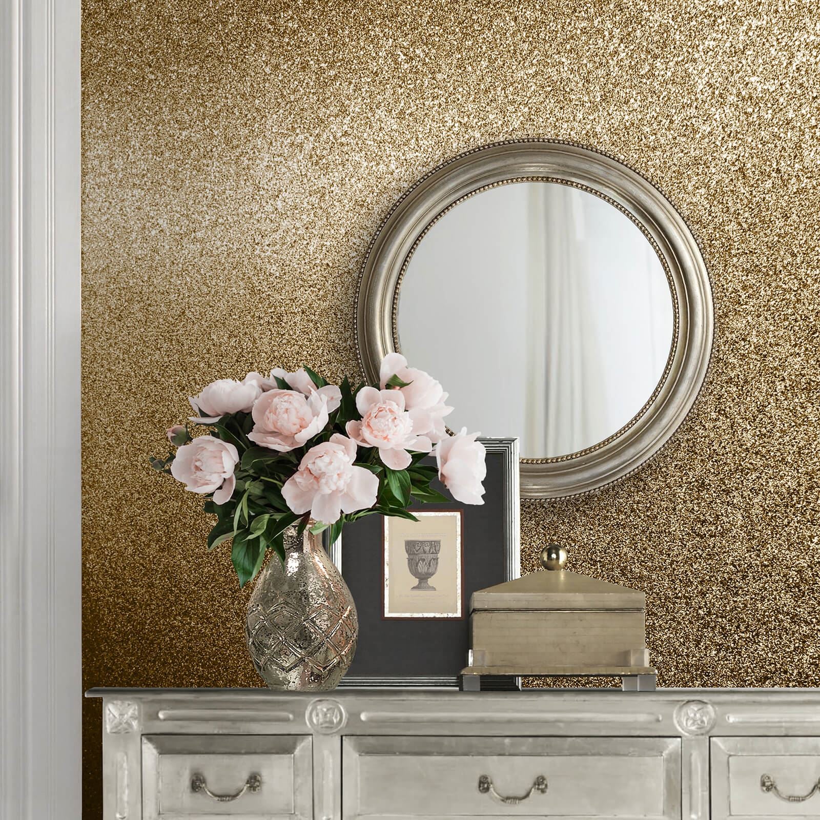 Glitter Texture Gold Wallpaper