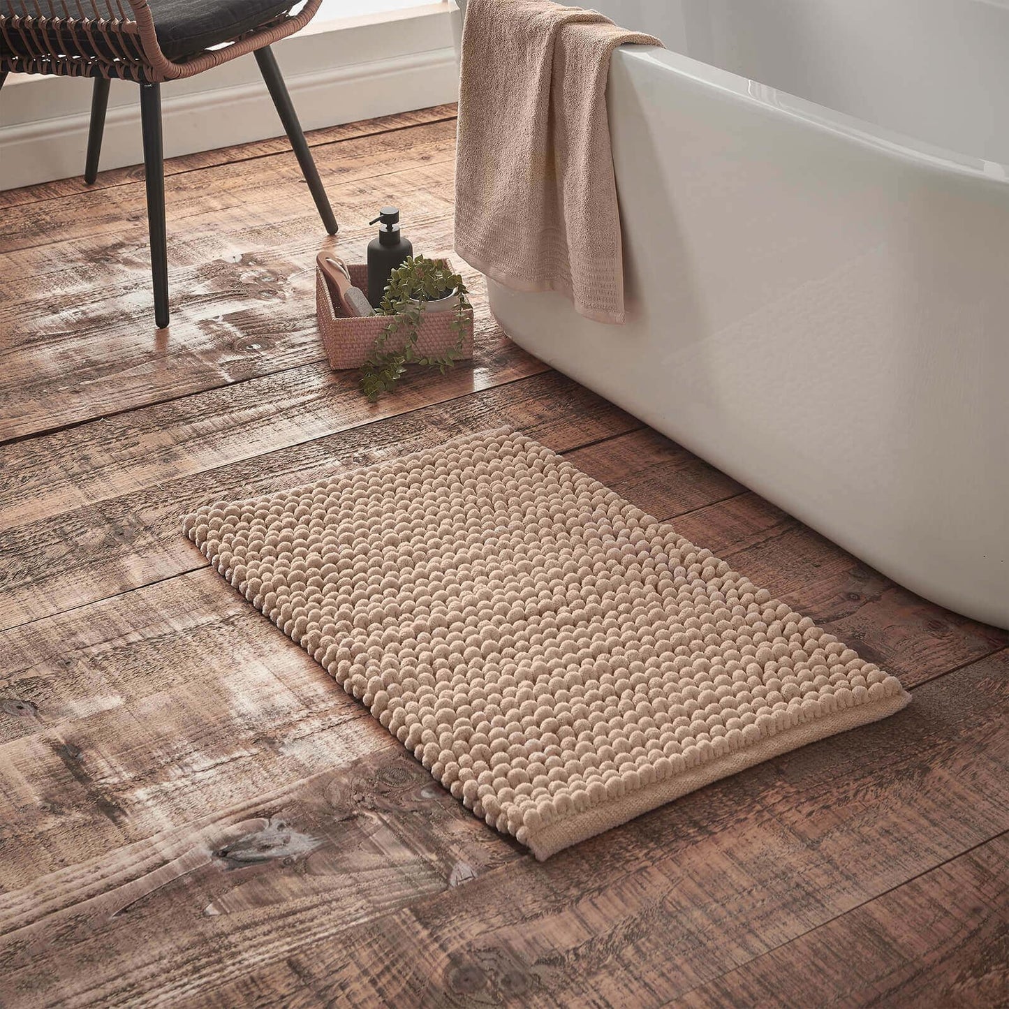 Aspen Bobble Natural Bath Mat - 50x80 cm