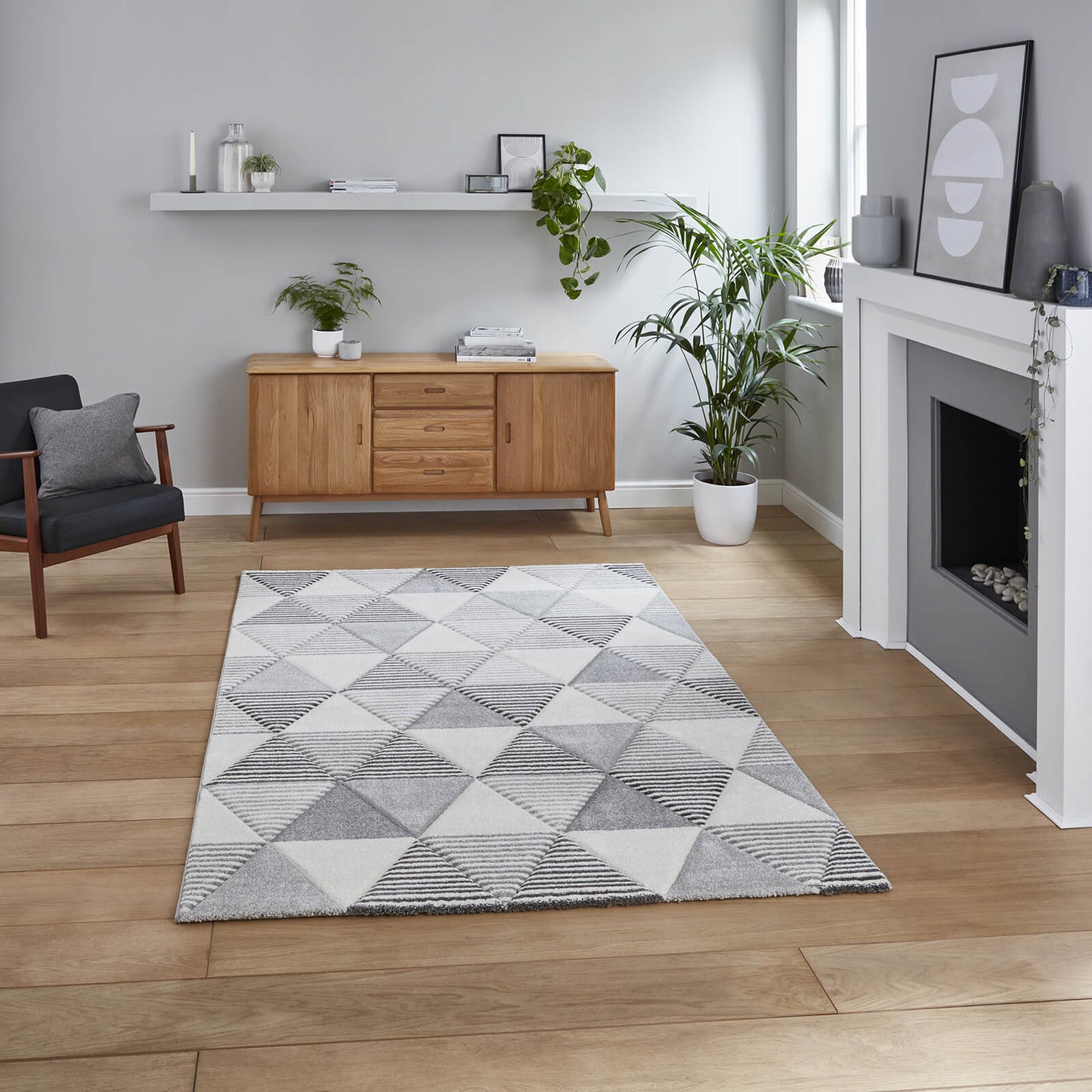 Brooklyn BRK15 Grey/Beige Rug - 120 x 170