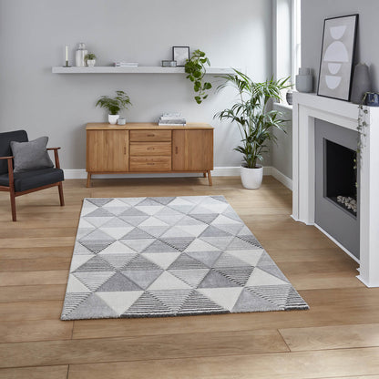 Brooklyn BRK15 Grey/Beige Rug - 120 x 170