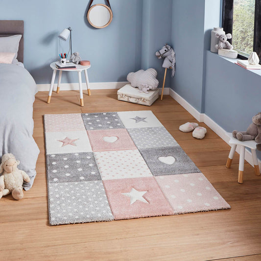 Think Rugs Brooklyn Kids 20339 Pink Rug