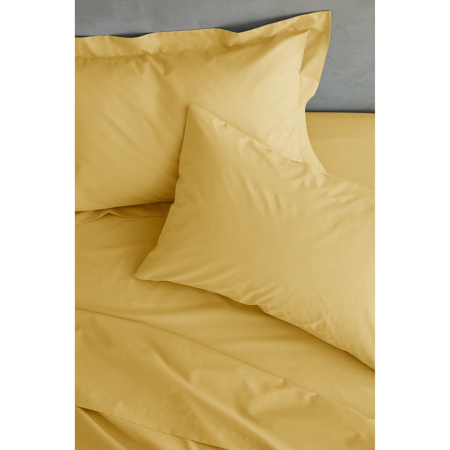 Easy Iron Percale Ochre Fitted Sheet