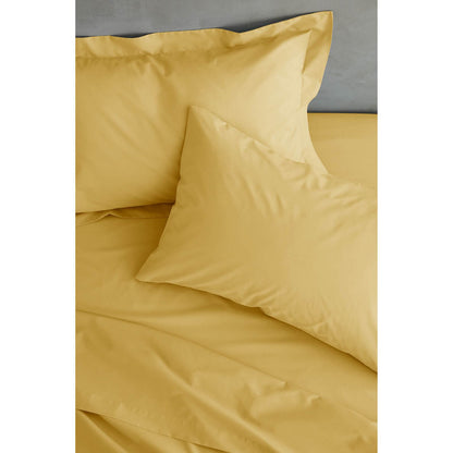Easy Iron Percale Ochre Fitted Sheet