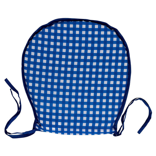 Gingham D Blue Seat Pad