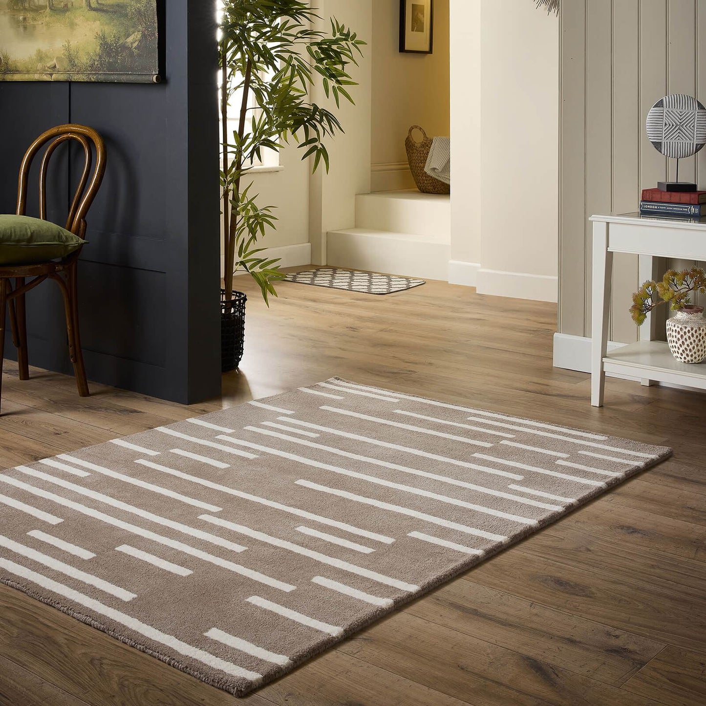 Origins Broken Stripe Beige Rug