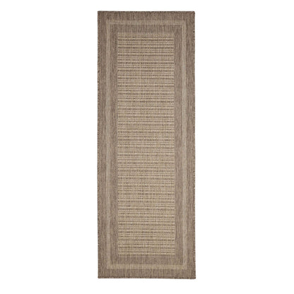 Flatweave Gel Border Latte Rug