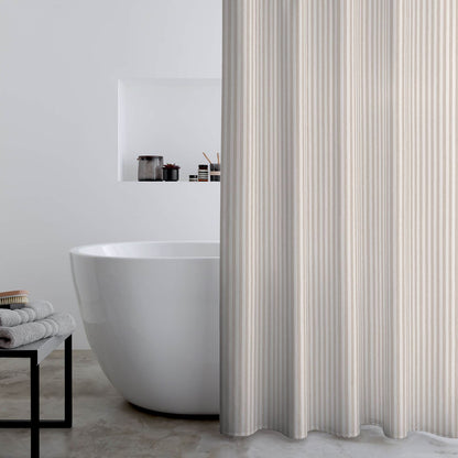 Timeless Stripe 180x180cm Shower Curtain Natural