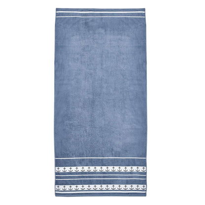 Anchors Blue Beach Towel