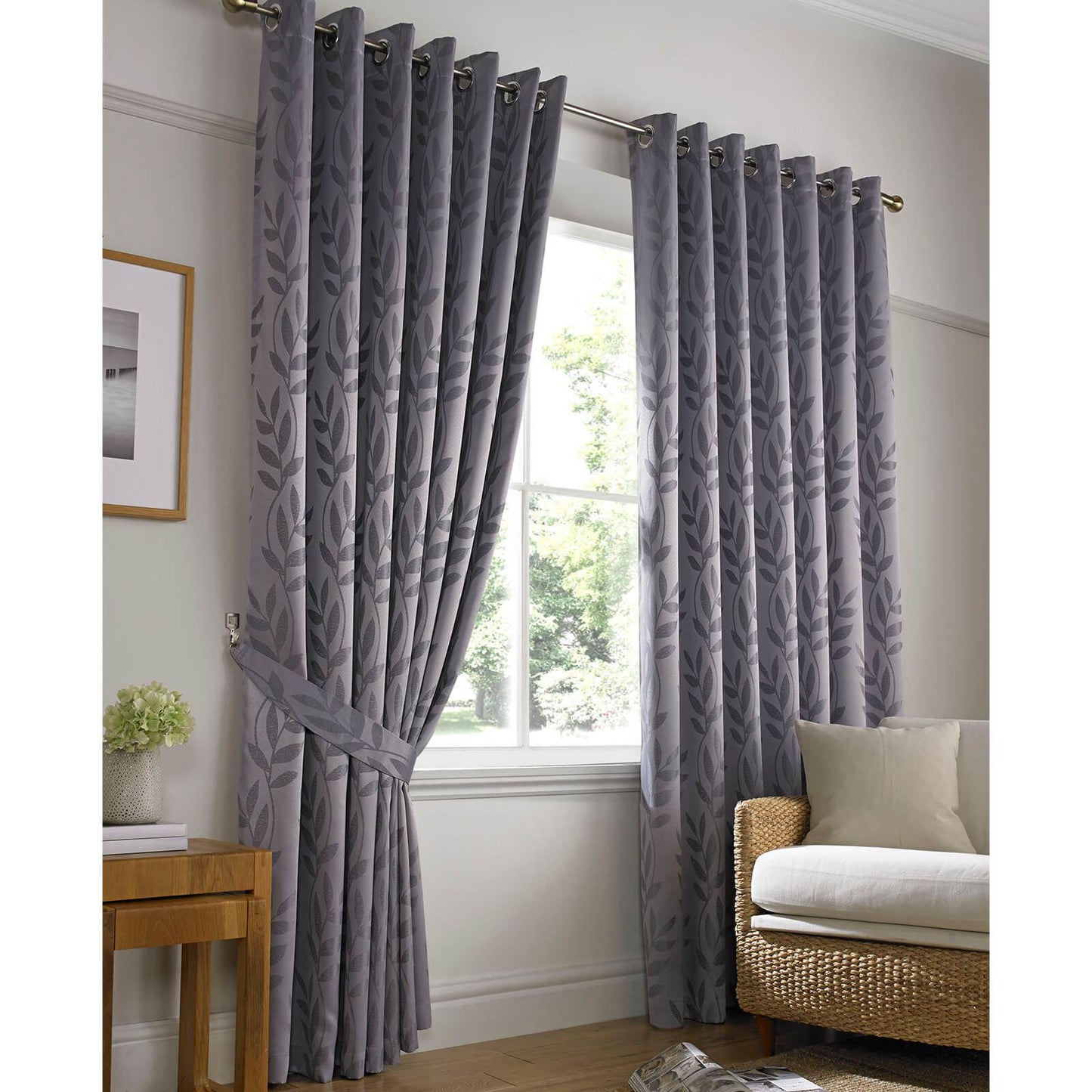 Tivoli Silver Eyelet Curtains