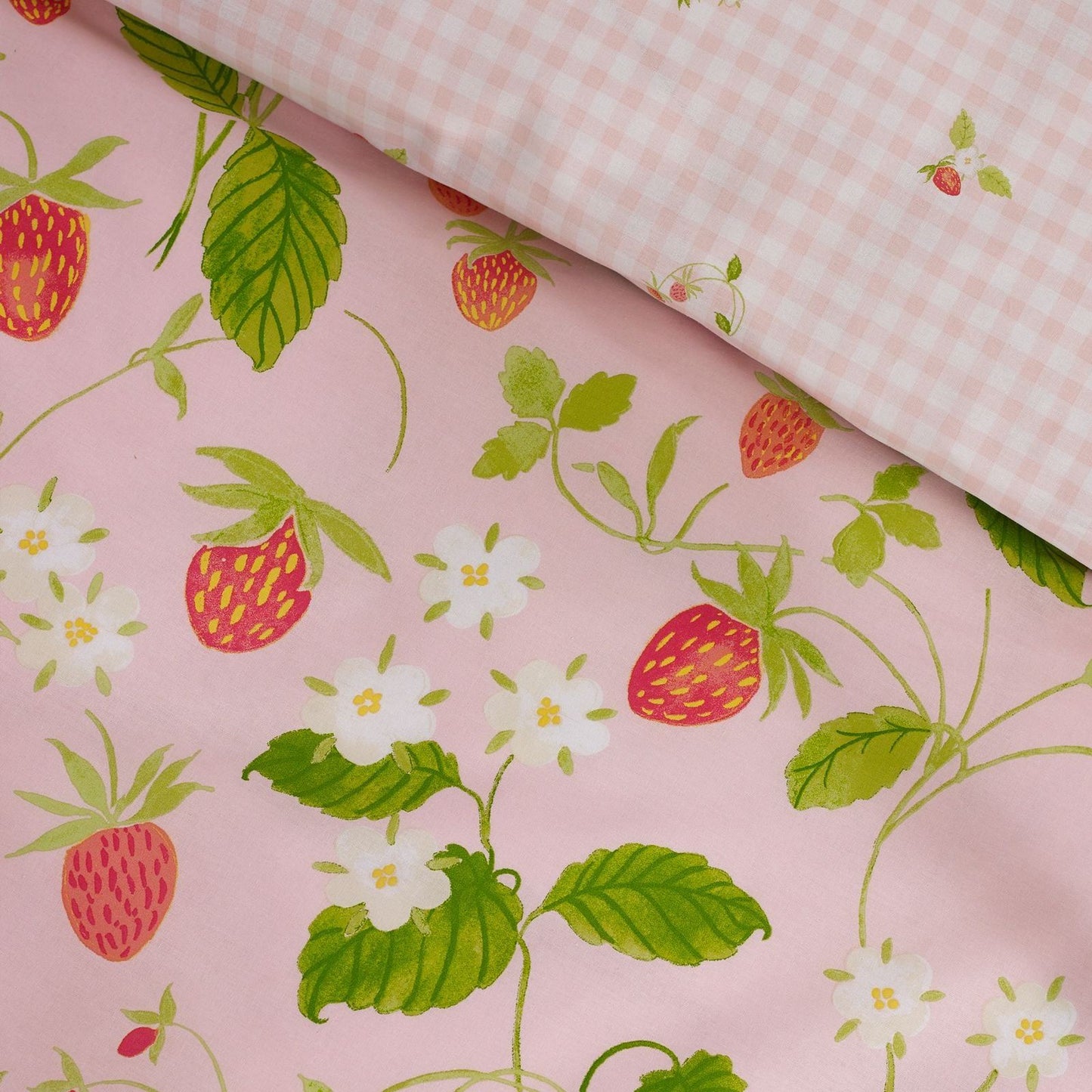 Catherine Lansfield Strawberry Frills Pink Duvet Cover Set