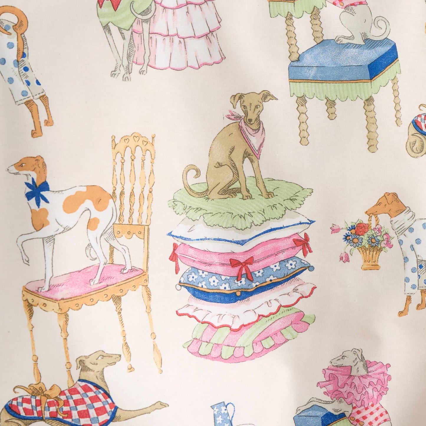 Cath Kidston Hackney Dogs Printed Reversible Bedding Duvet Cover Set Blue