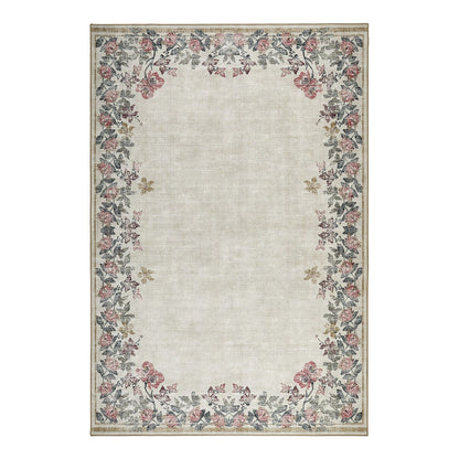 Hug Rug Eco-Washable Botanical Border Rug