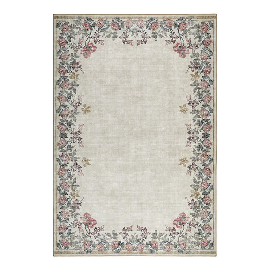 Hug Rug Eco-Washable Botanical Border Rug